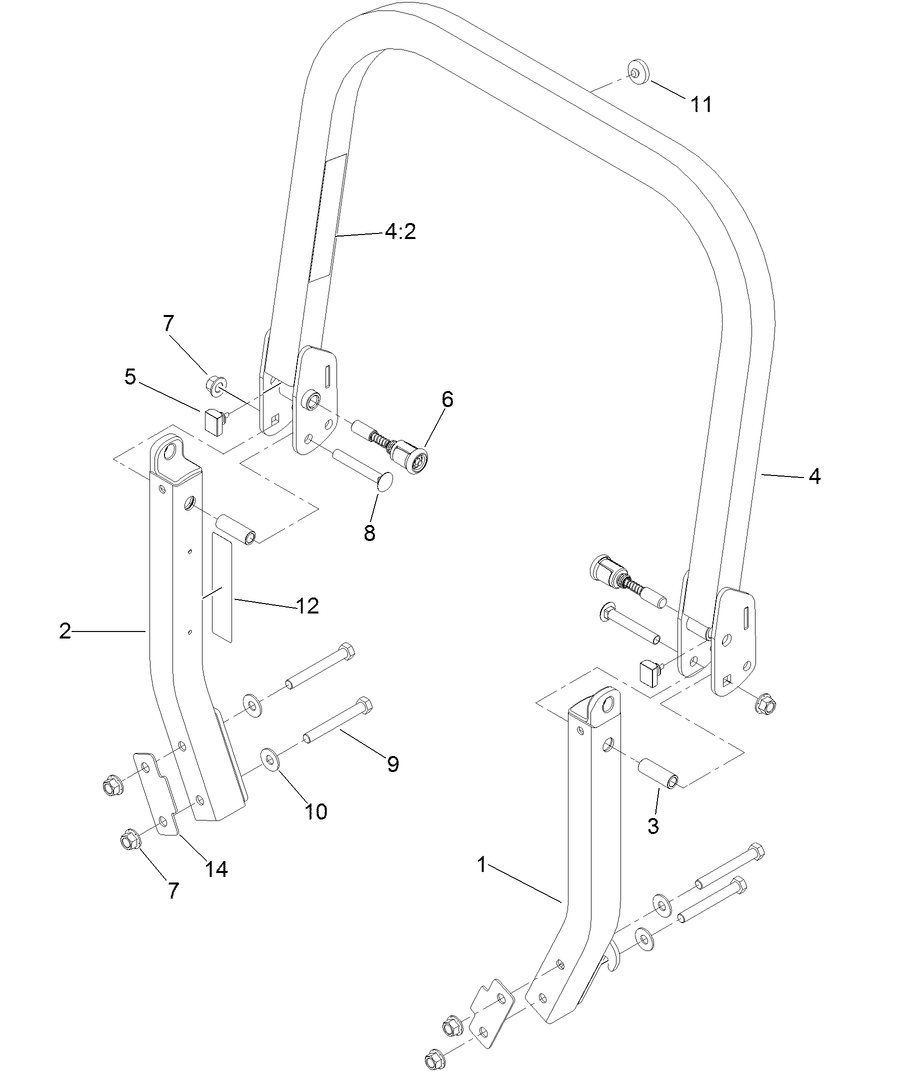 Roll-Over Protection System Assembly No. 116-0232