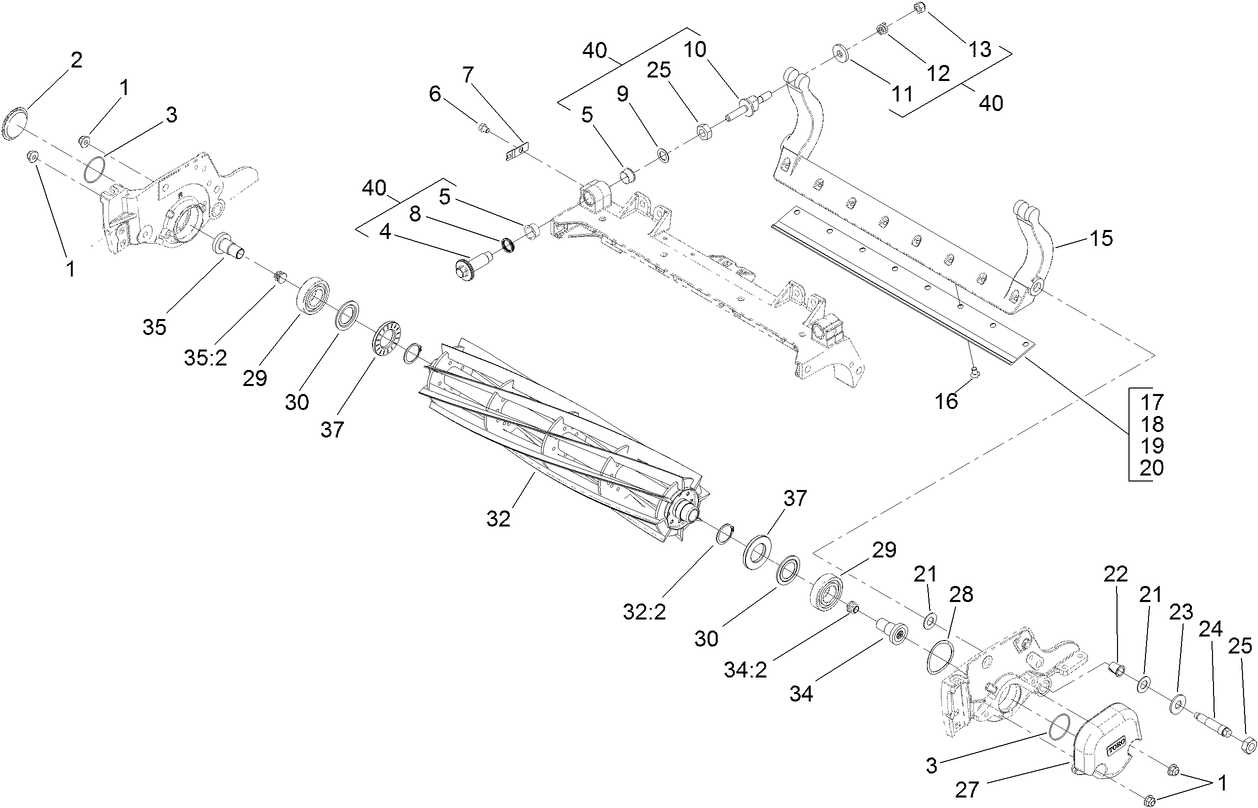 Reel and Bedbar Assembly