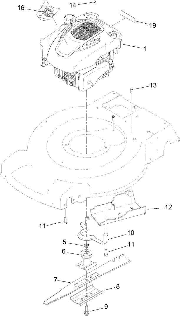 Engine and Blade Assembly