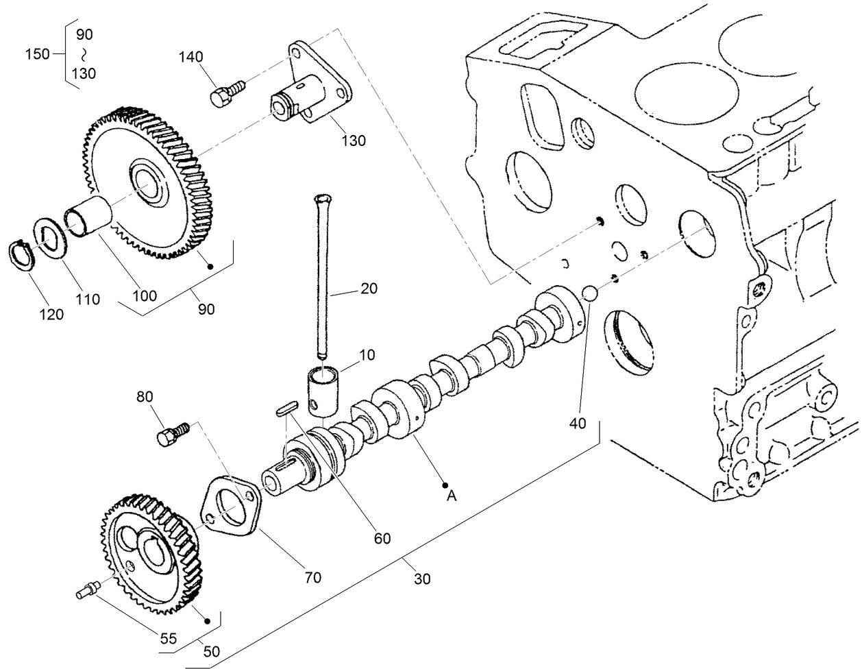 Cam Shaft and Idle Gear Shaft Assembly
