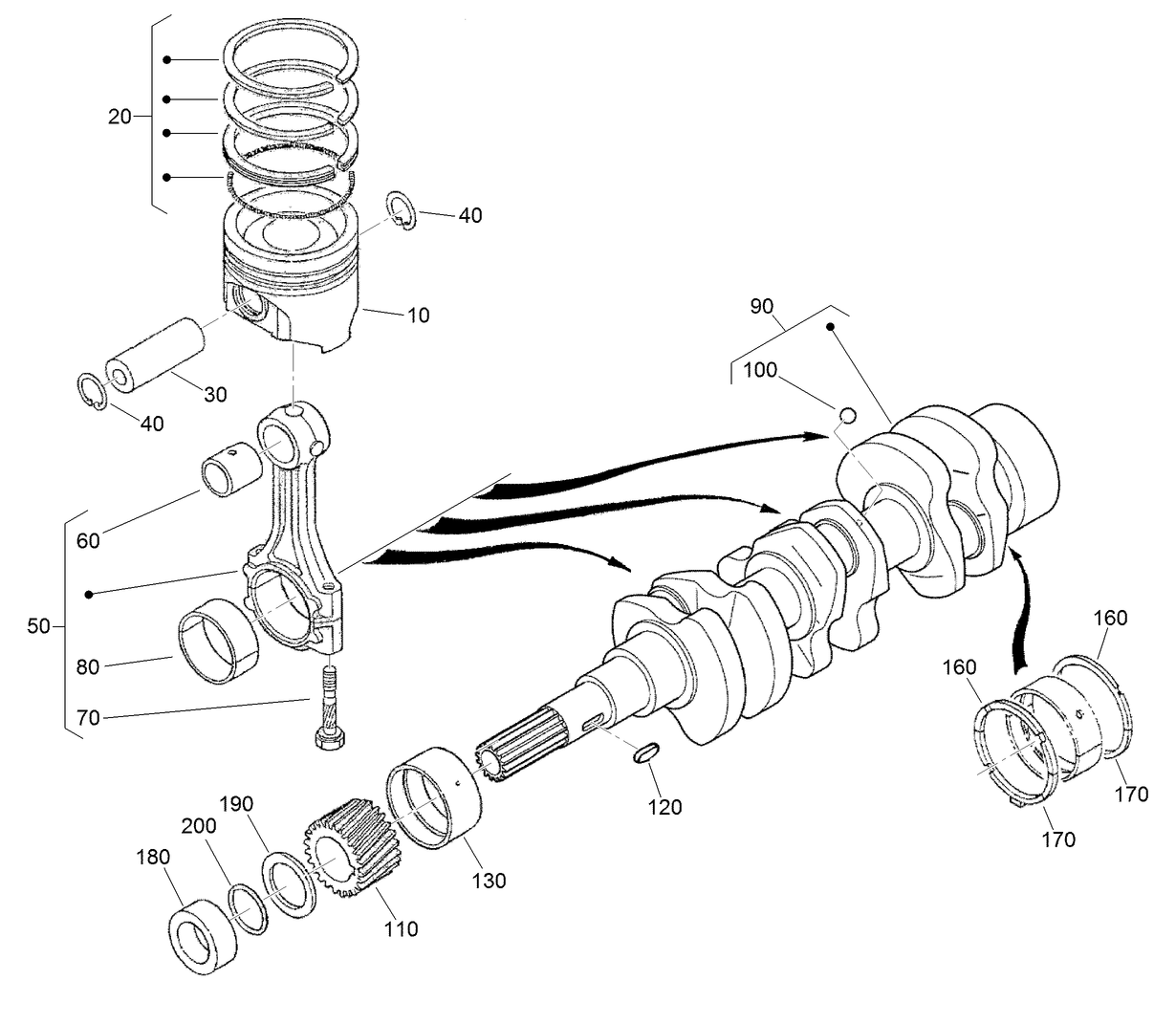 Piston and Crankshaft Assembly