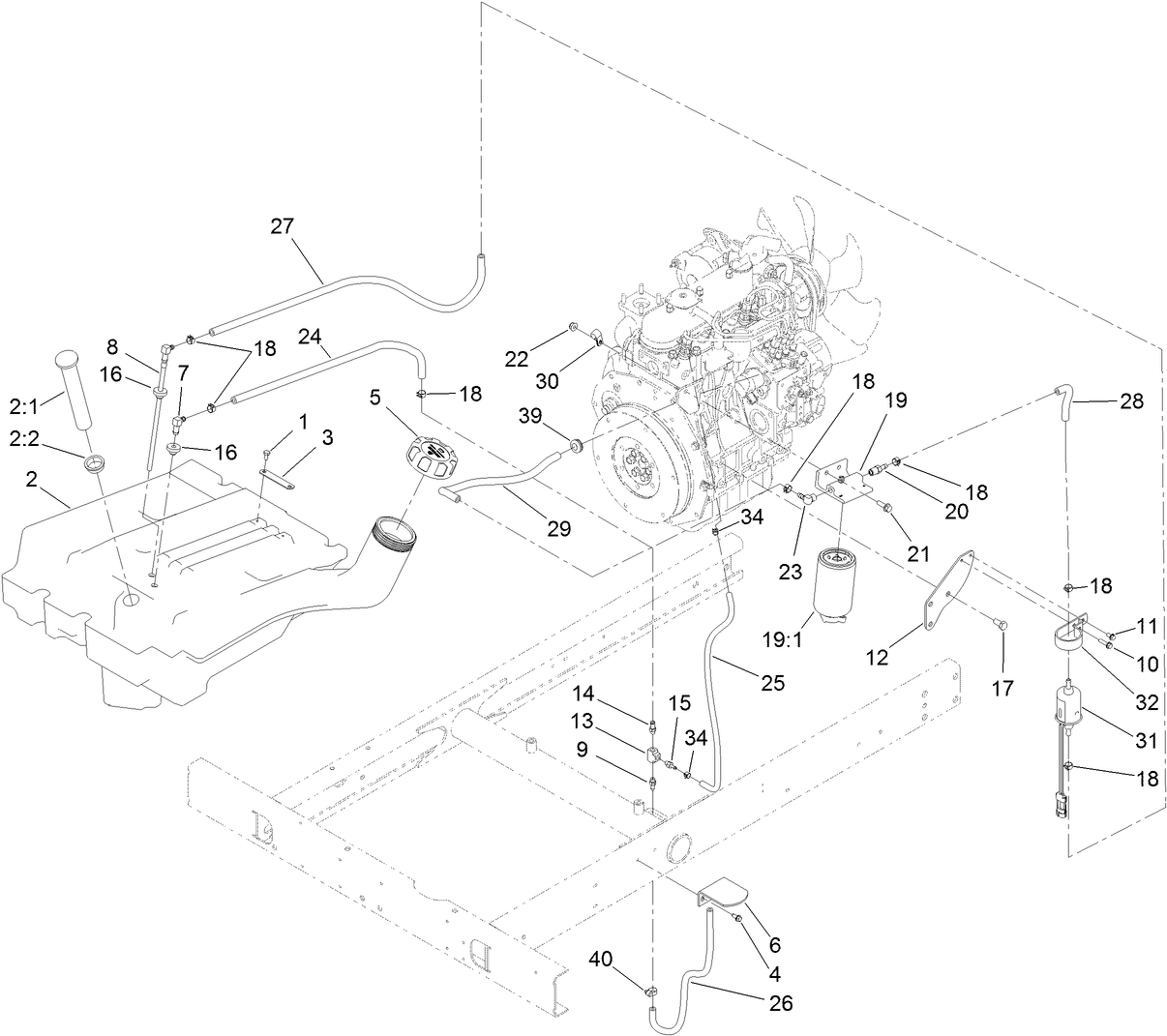 Fuel Tank and Filter Assembly