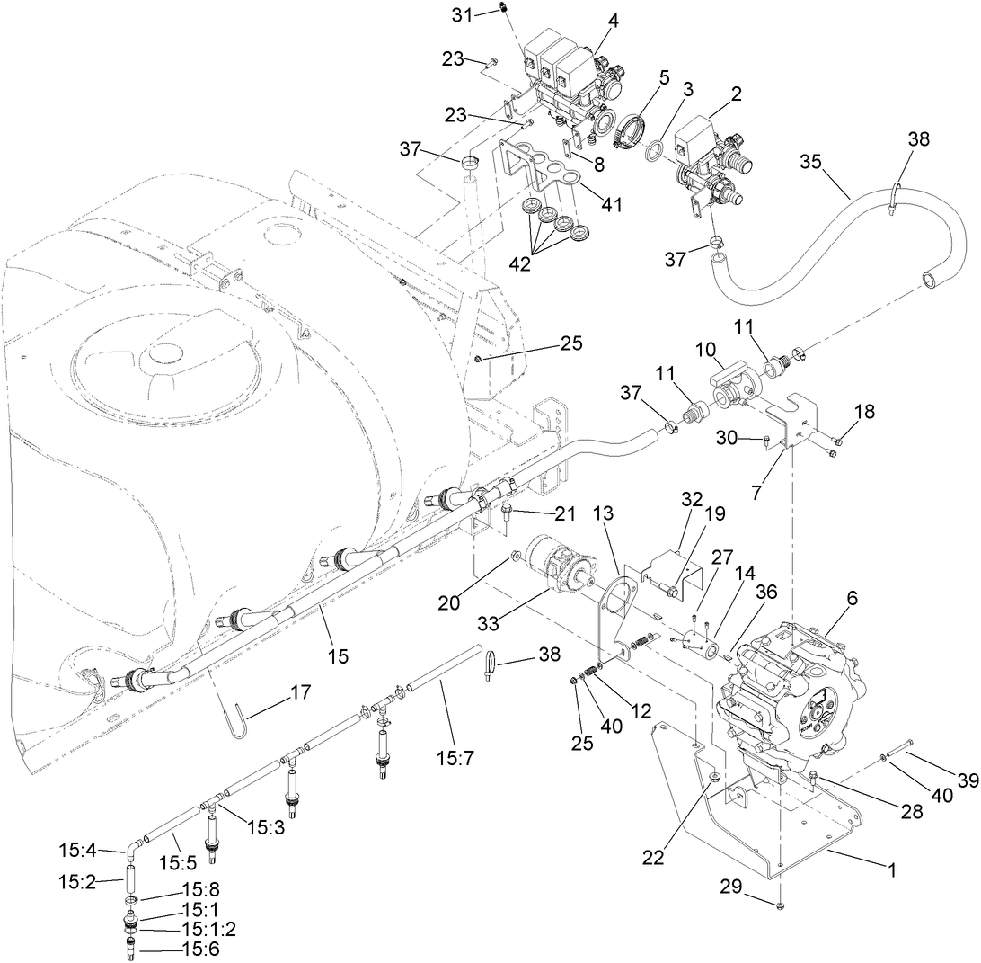 Spray Pump and Valve Assembly