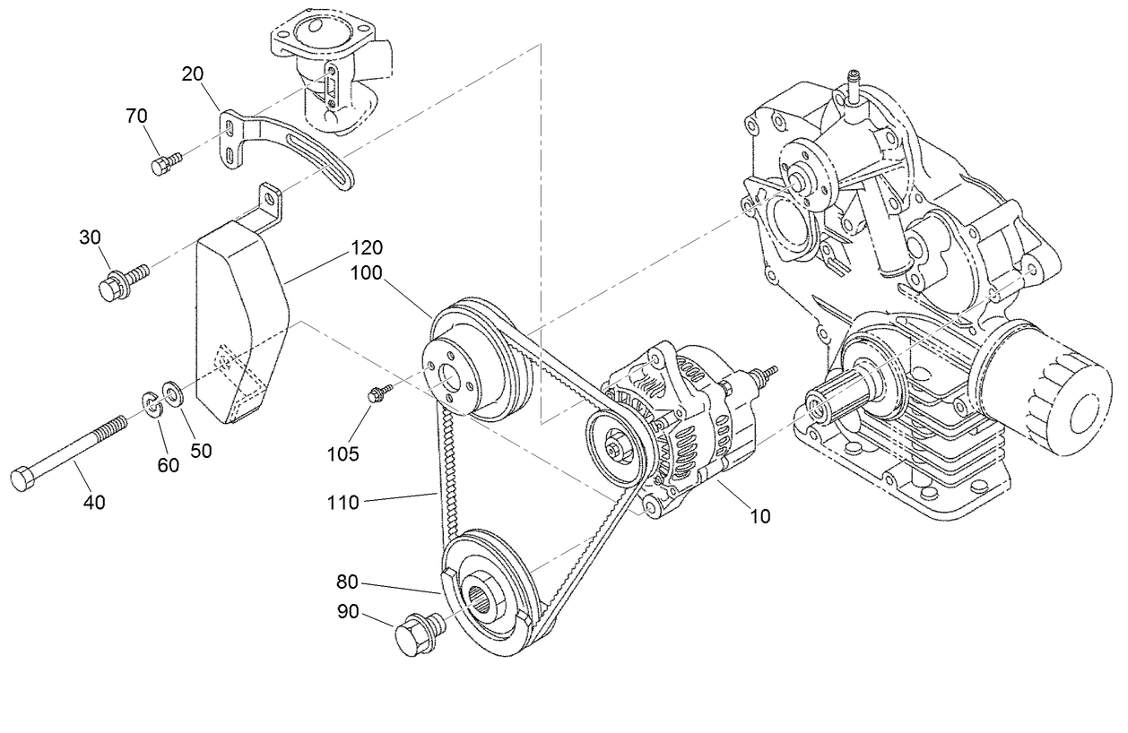 Alternator and Pulley Assembly