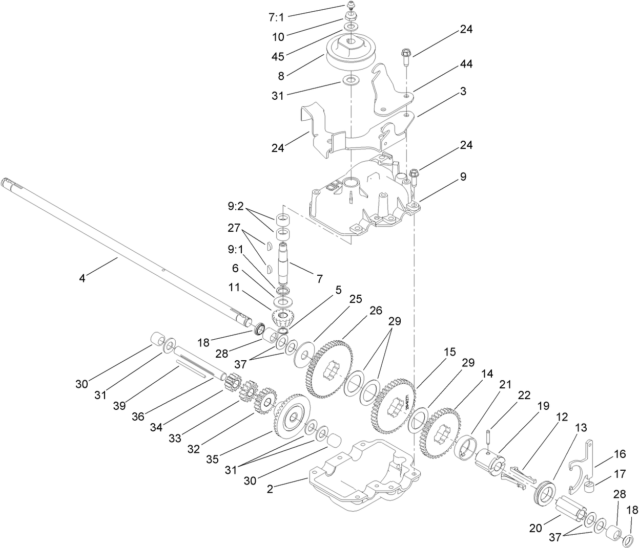 Gear Case Assembly No. 74-1860
