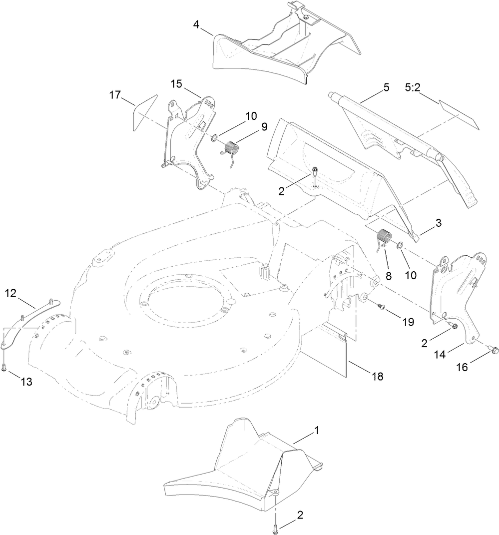 Rear Door and Mulch Plug Assembly