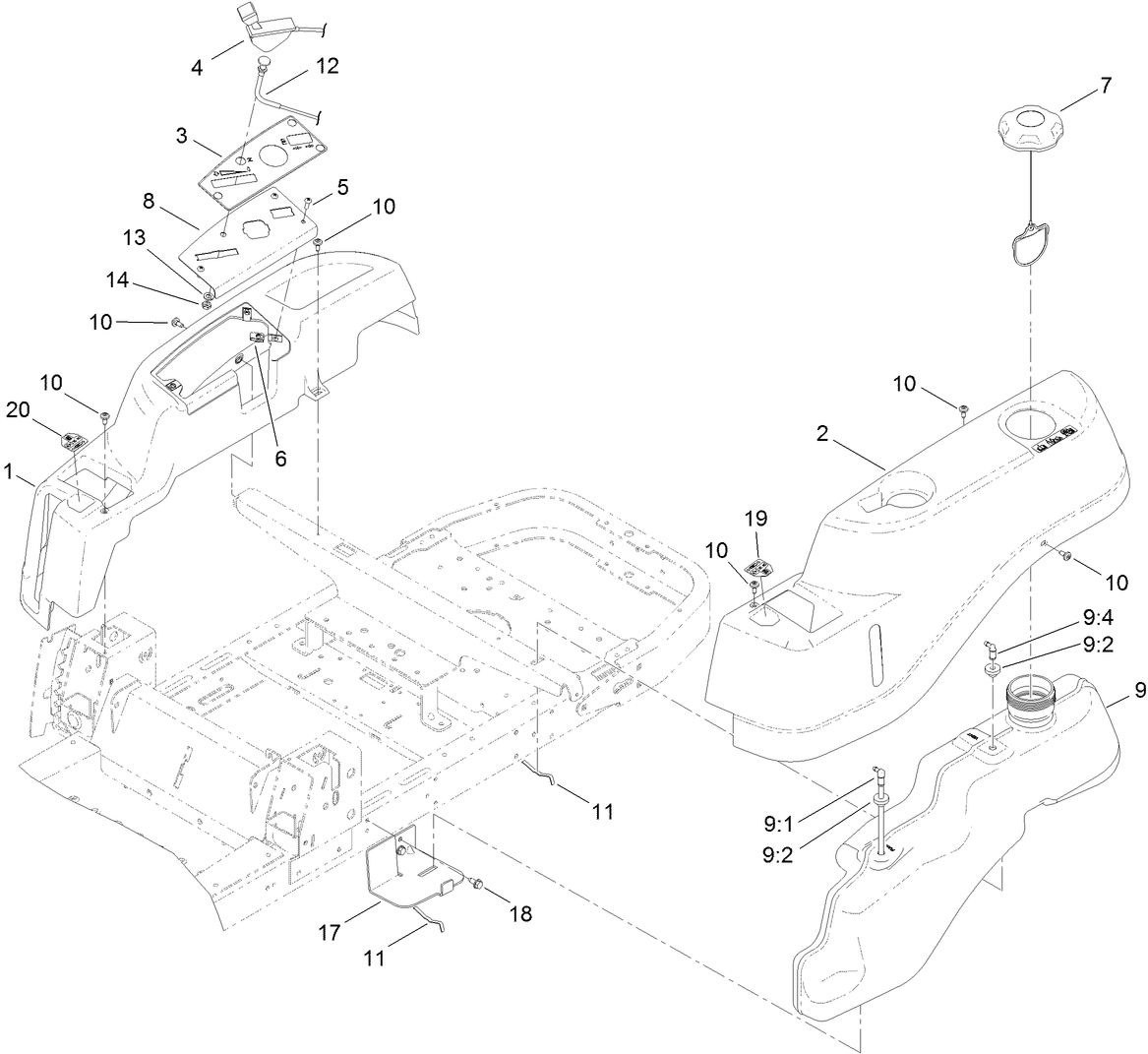 Body Styling and Fuel Tank Assembly