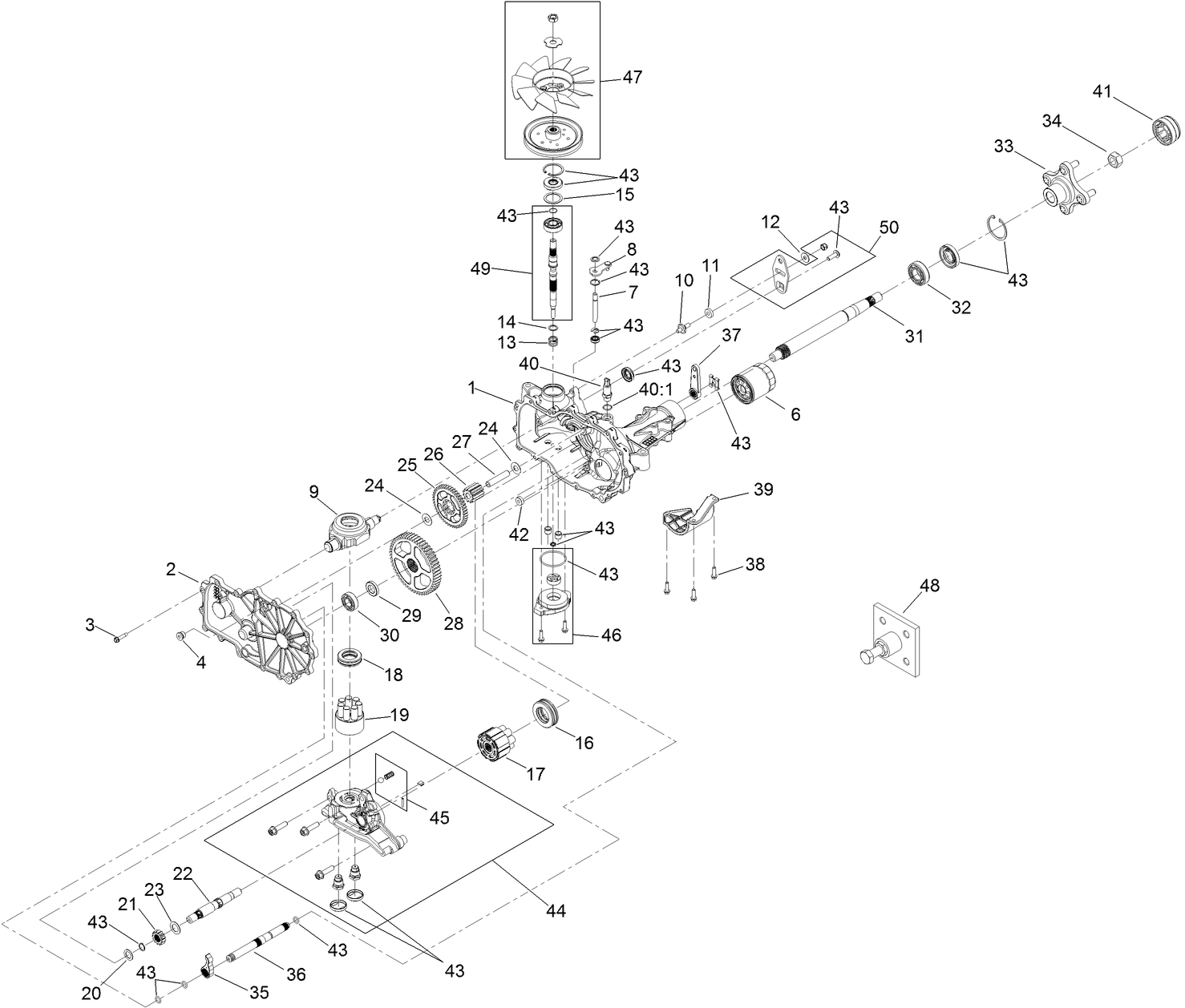 RH Transaxle Assembly No. 117-2610