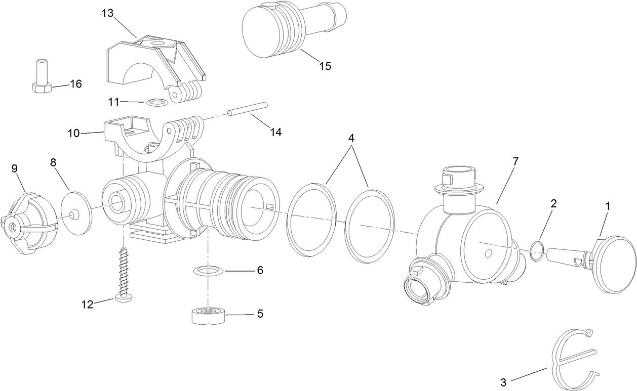 LH Single Turret Body Assembly No. 108-3725