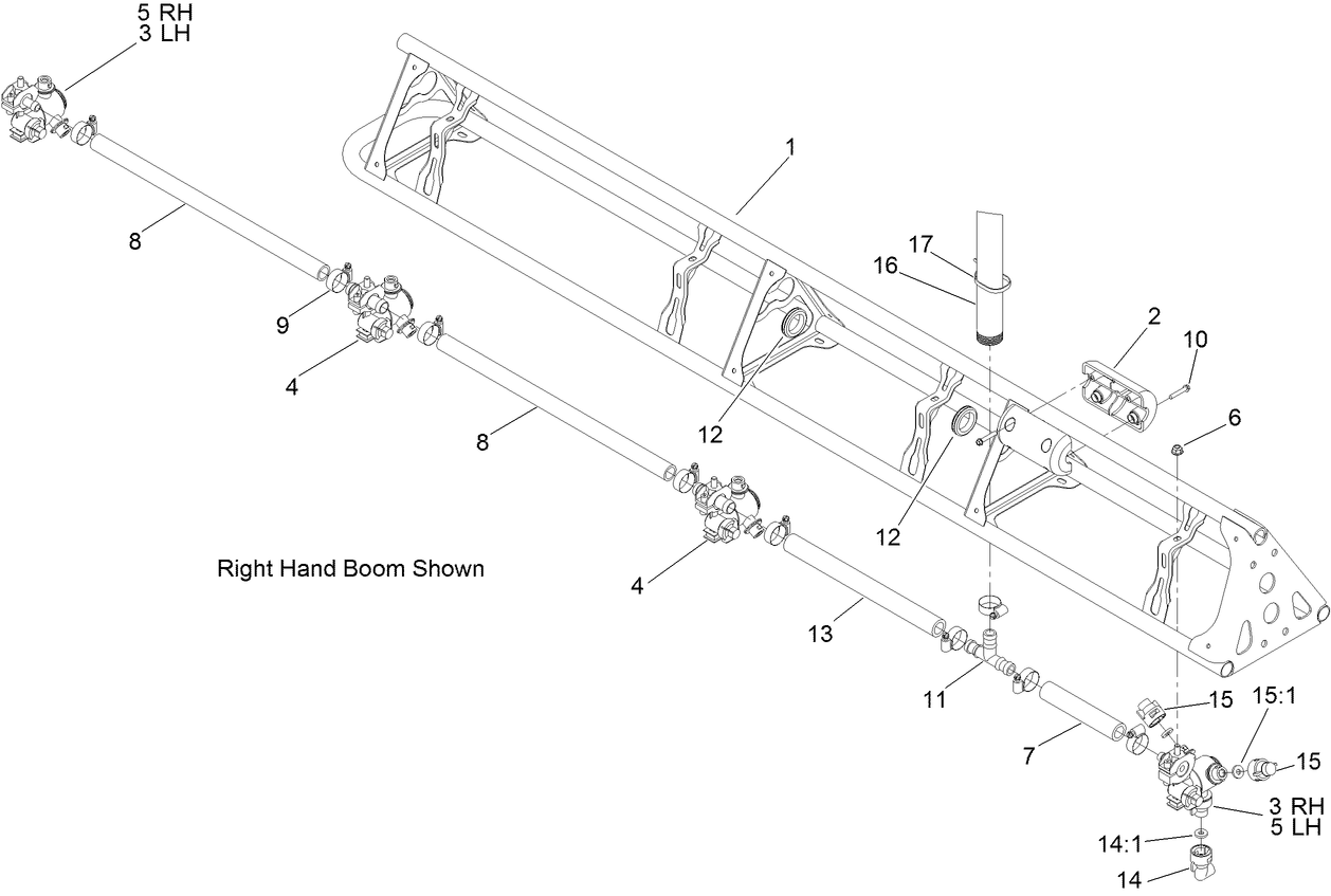Left and Right Hand Wing Boom Assembly