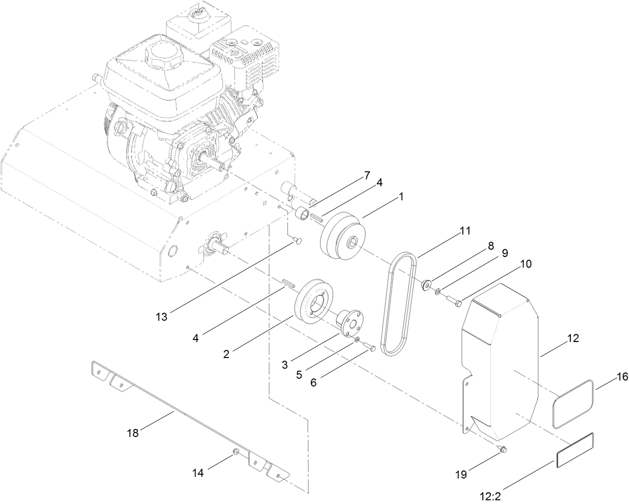 Clutch, Baffle and Belt Guard Assembly