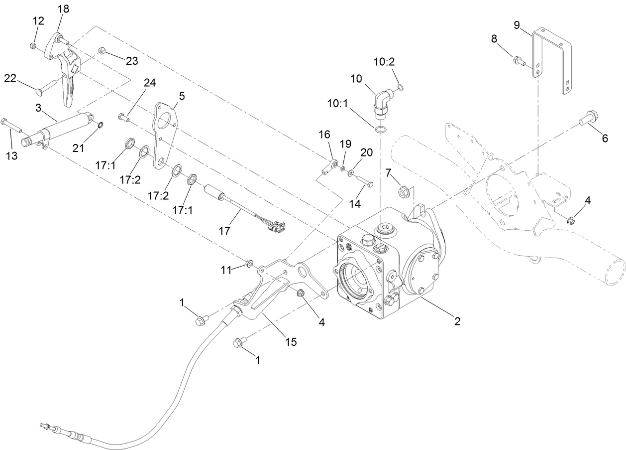Traction Pump Mounting Assembly