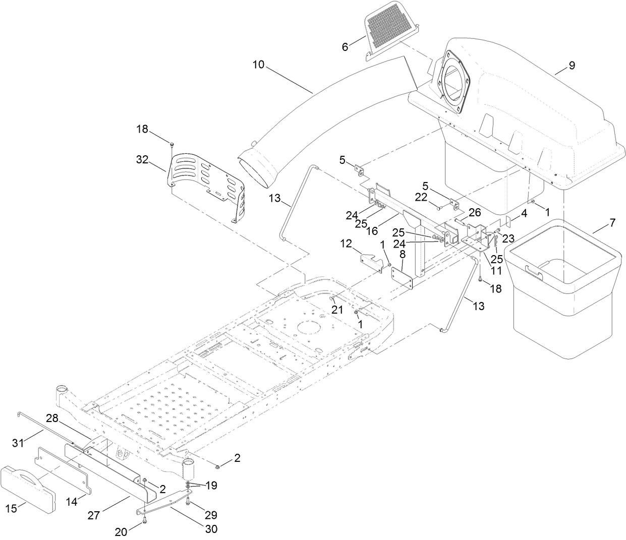 50 Inch Bagger Assembly