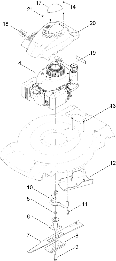 Engine and Blade Assembly