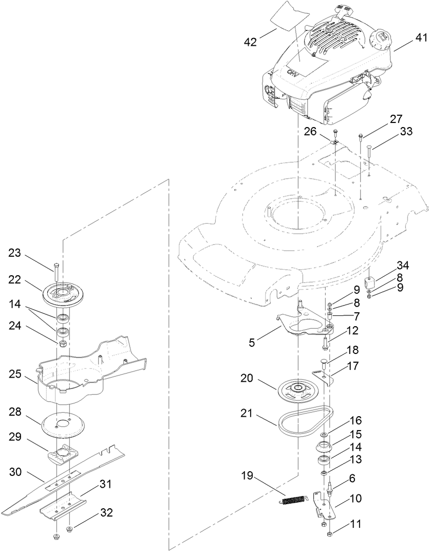 Engine and Blade Assembly