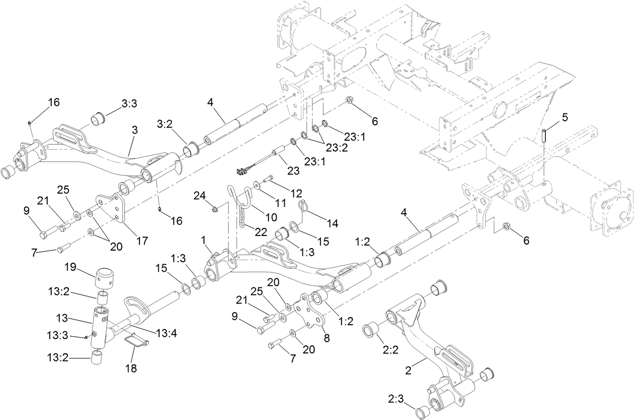 No. 1, 4 and 5 Lift Arm Assembly