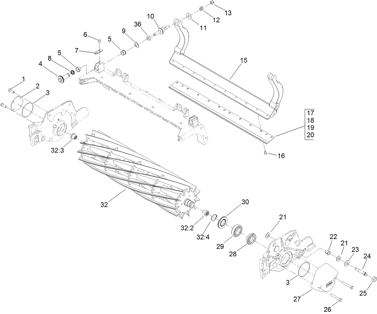 Reel and Bedbar Assembly