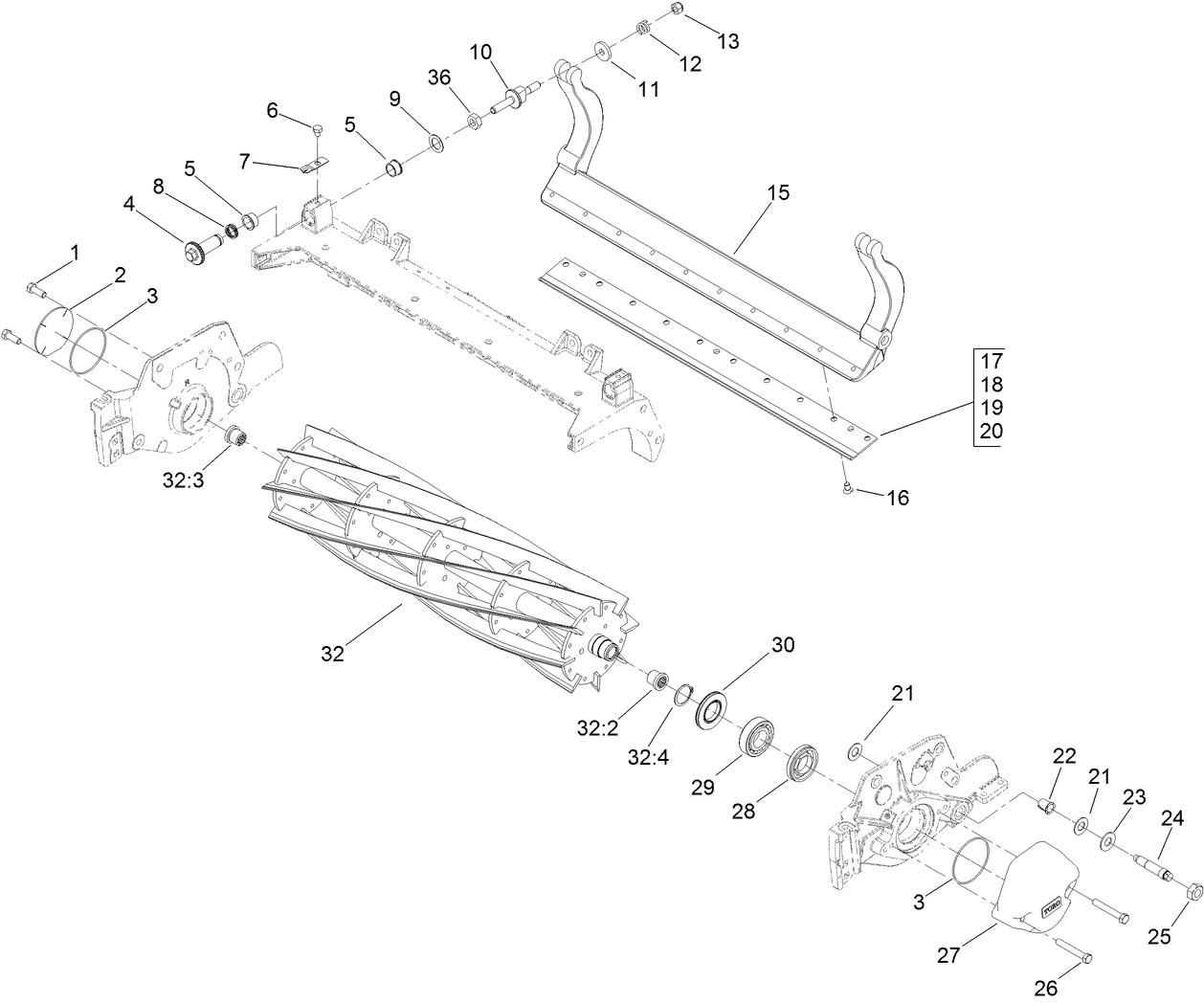 Reel and Bedbar Assembly