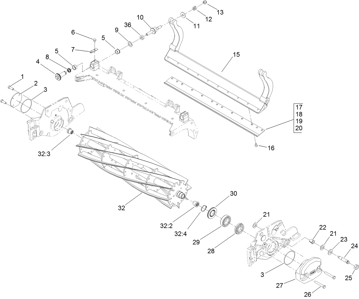 Reel and Bedbar Assembly