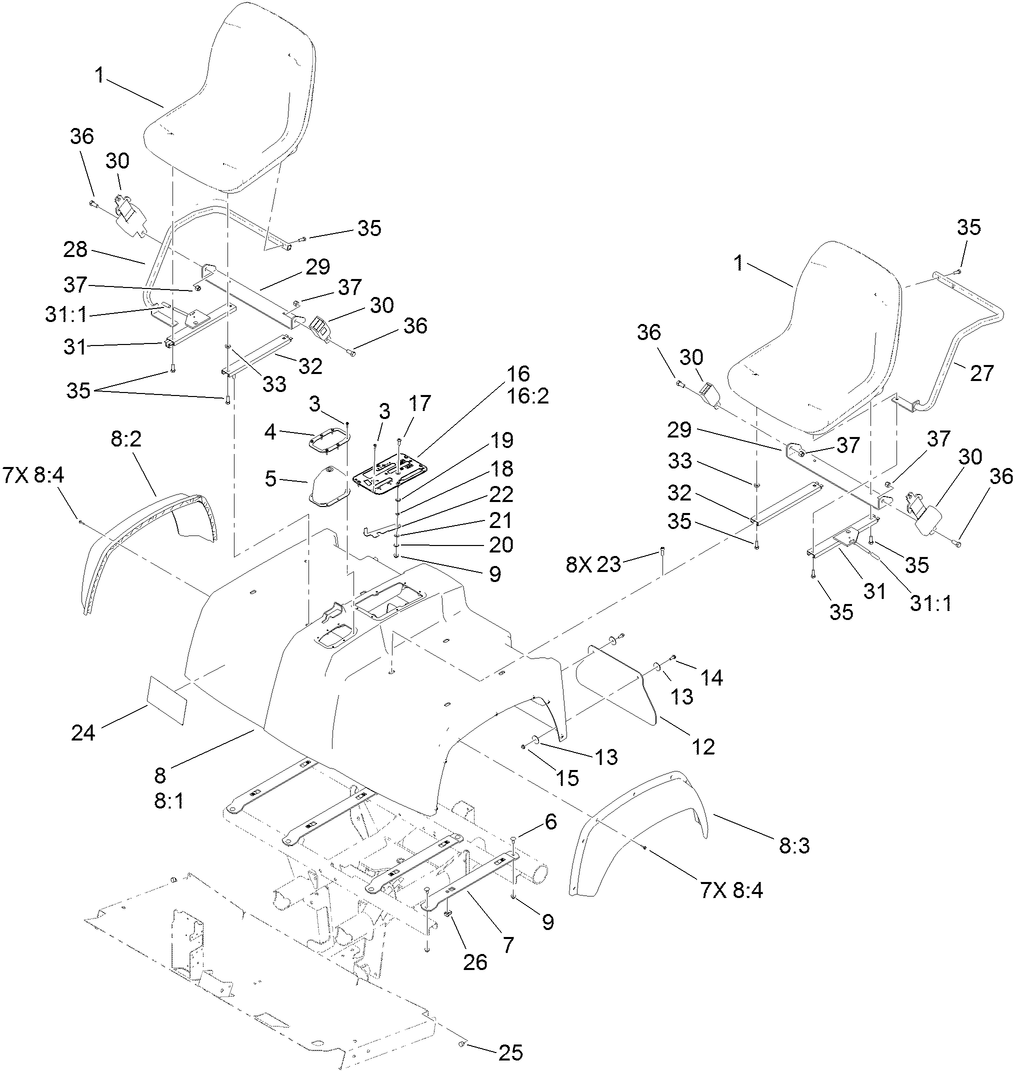 Shroud and Seat Assembly