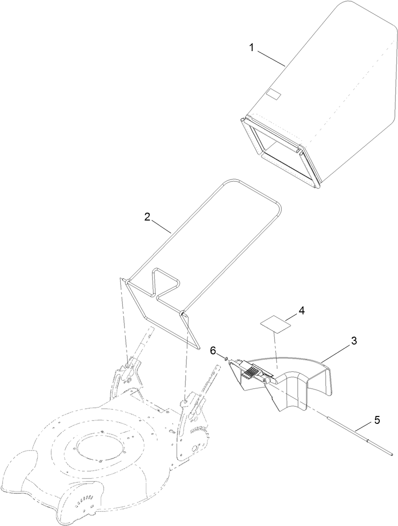 Bag and Rear Deflector Assembly