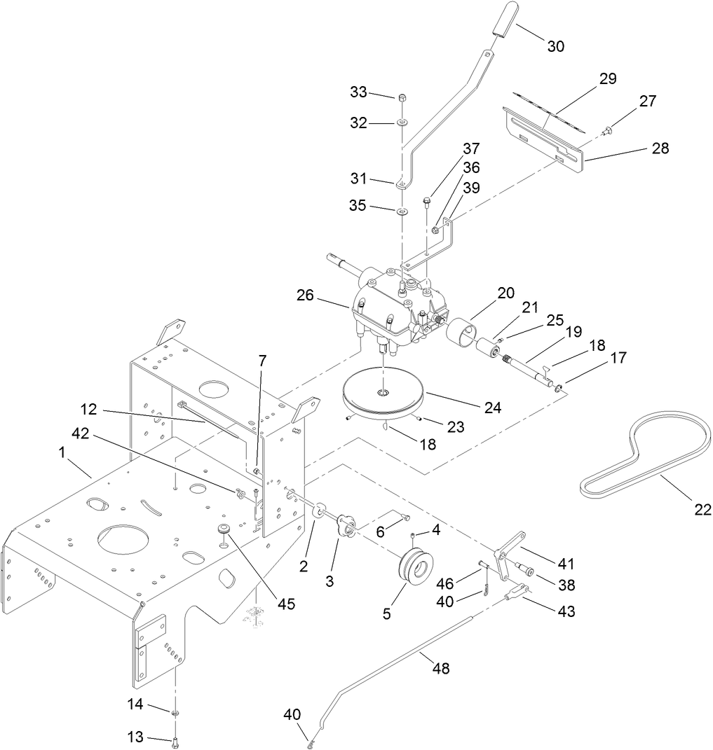 Frame and Transmission Assembly