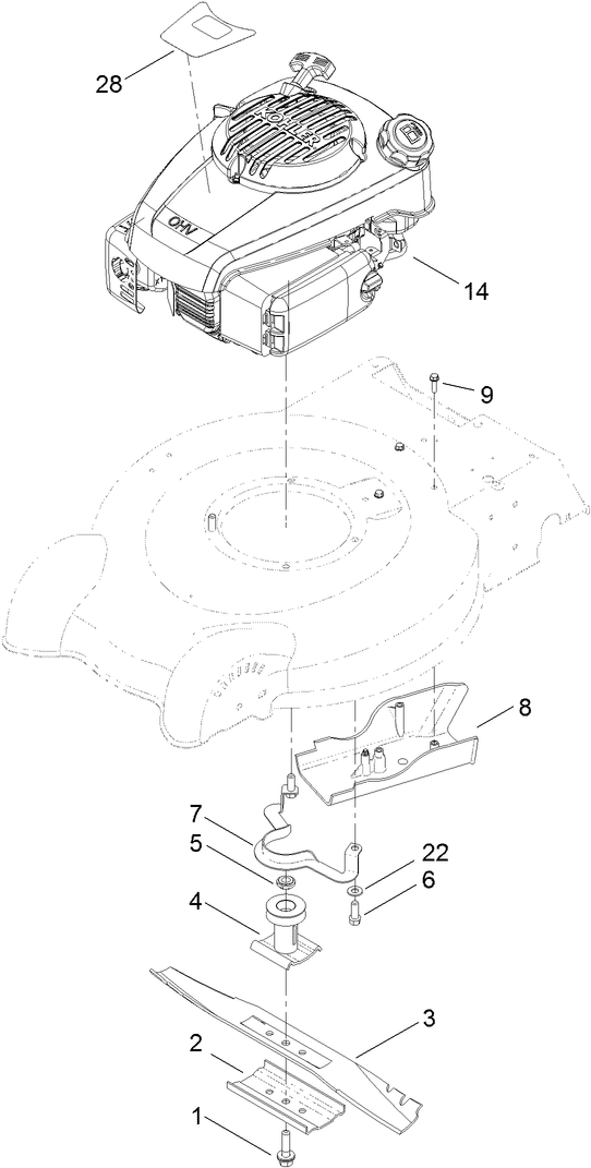 Engine and Blade Assembly
