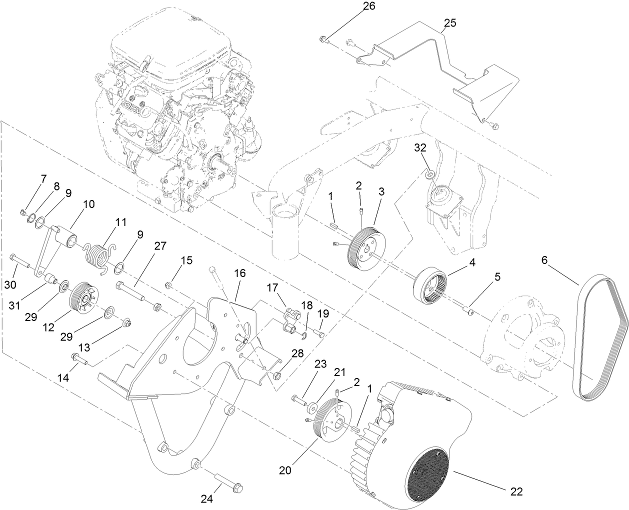 Generator and Engine Frame Assembly