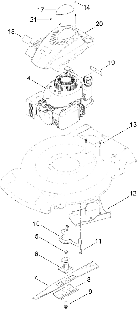 Engine and Blade Assembly