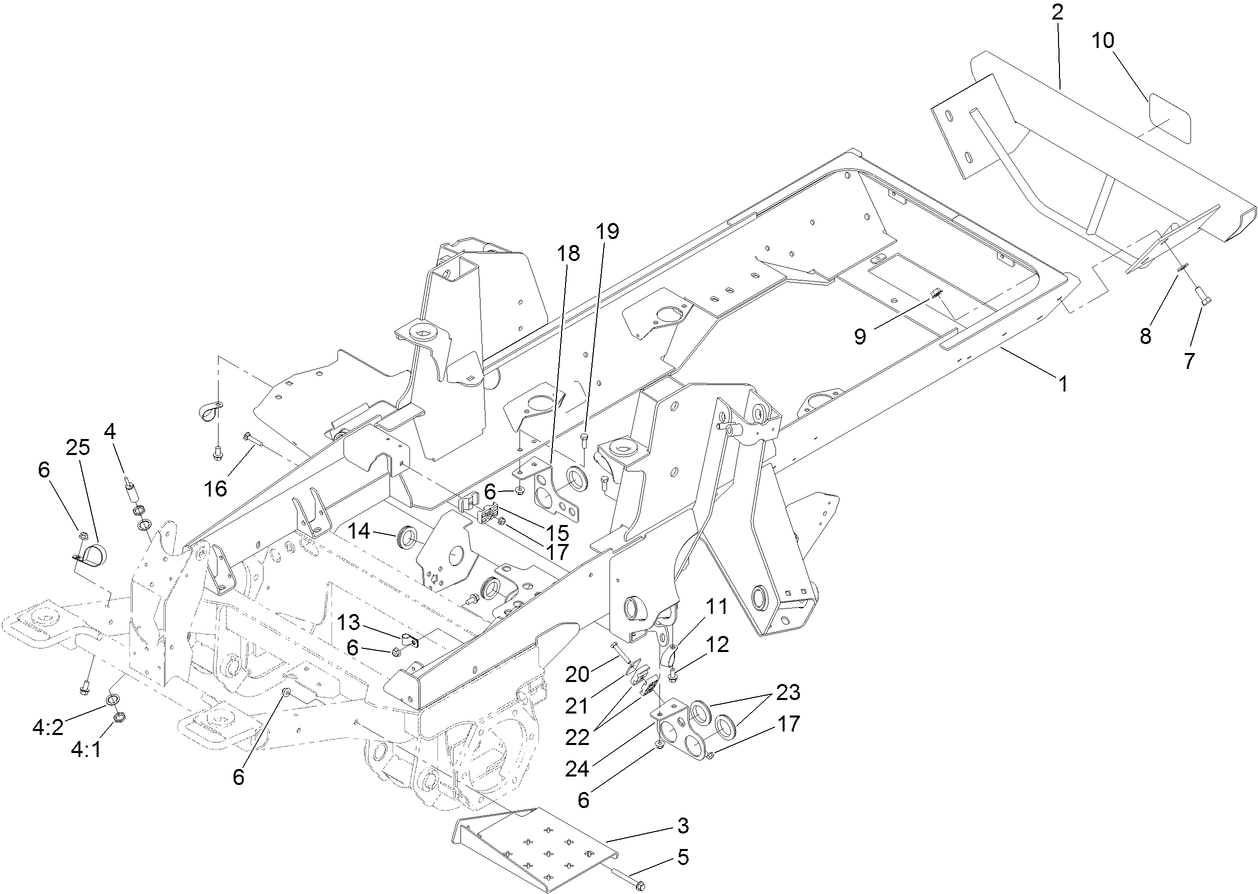 Frame, Bumper, Step and Proximity Sensor Assembly