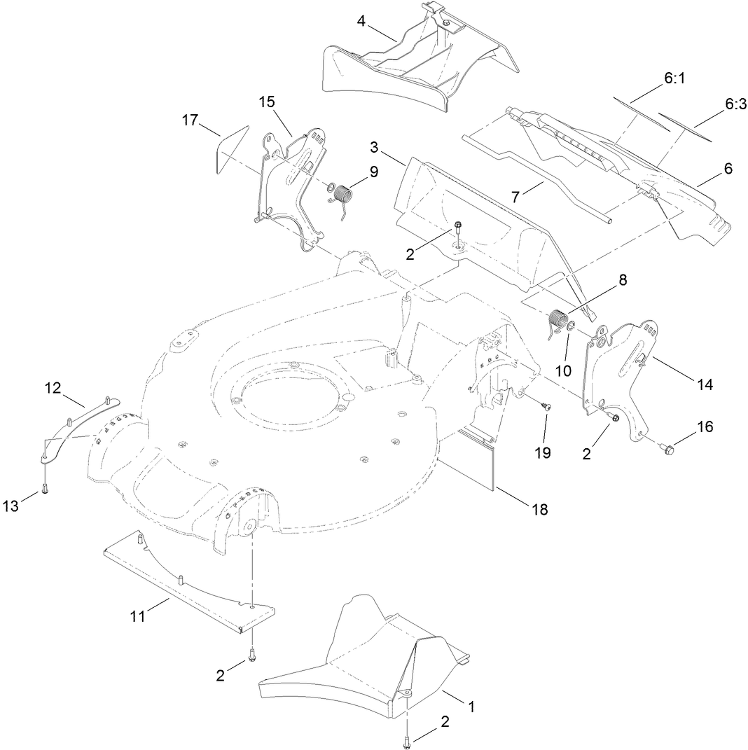 Rear Door and Mulch Plug Assembly