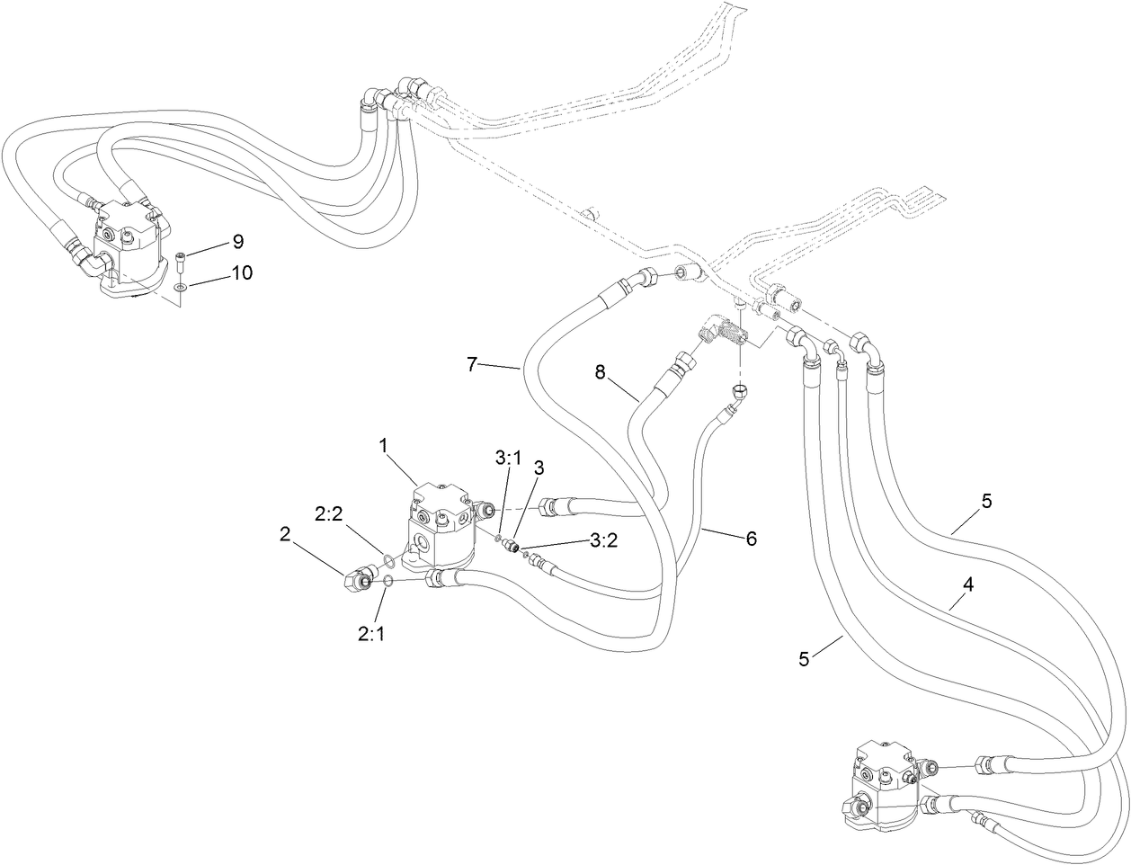 Deck No. 1, 4 and 5 Hydraulic Assembly