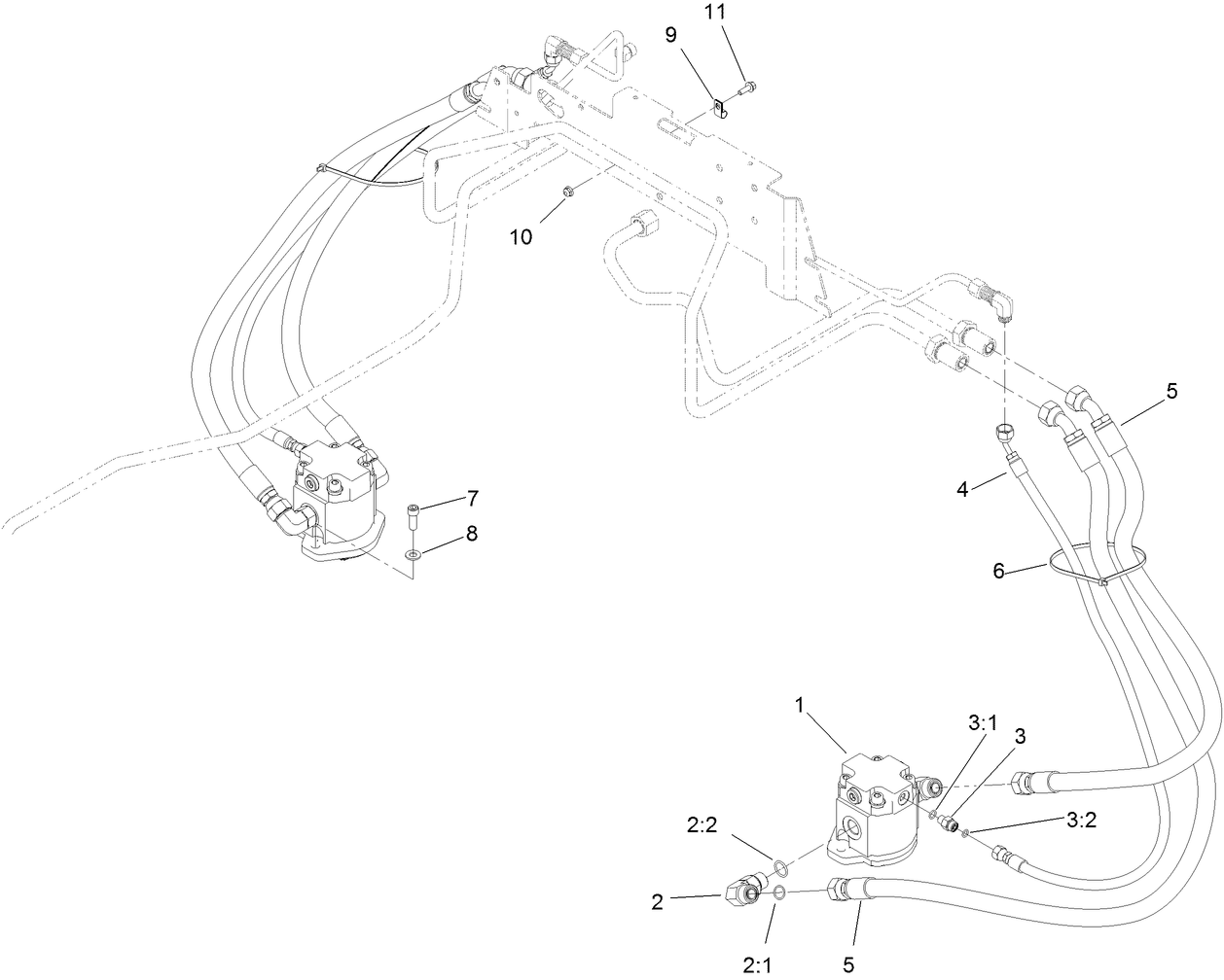 Deck No. 2 and 3 Hydraulic Assembly