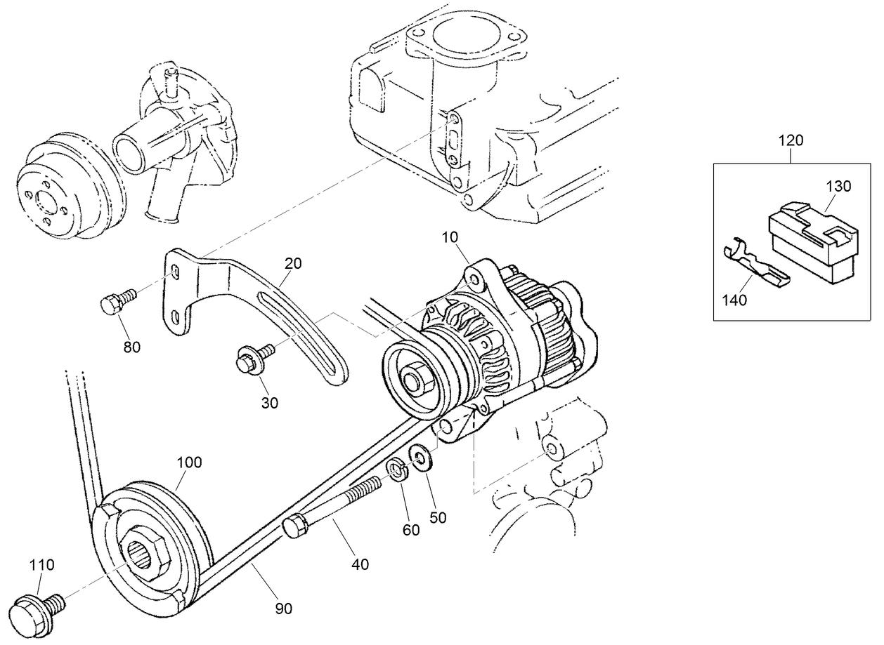 Alternator and Pulley Assembly