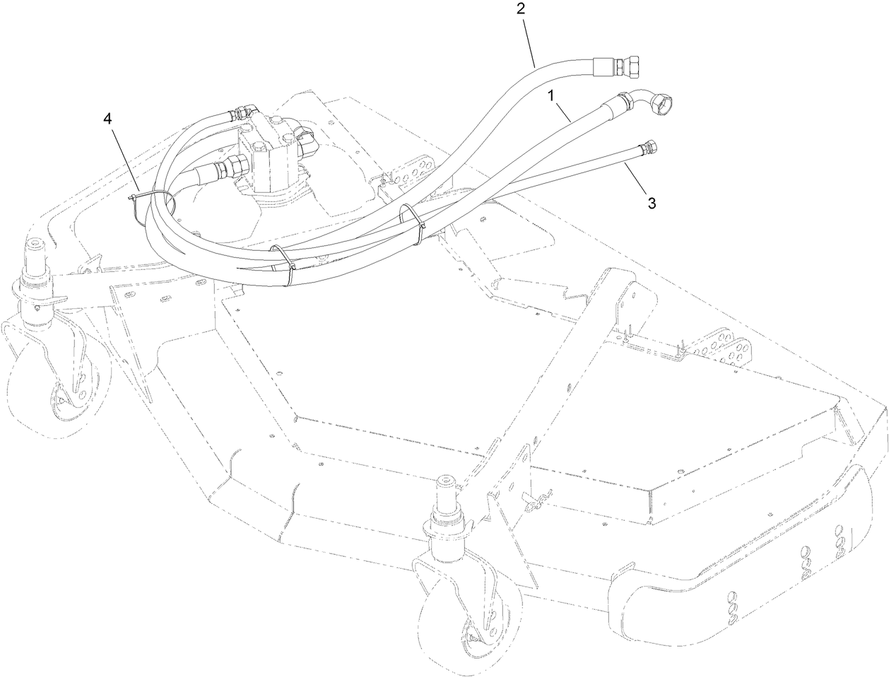 Front Deck Hose Routing Assembly