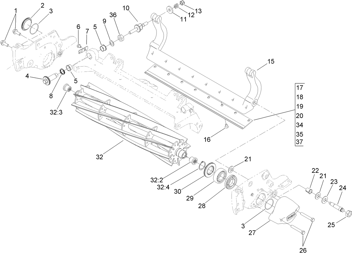 Reel and Bedbar Assembly