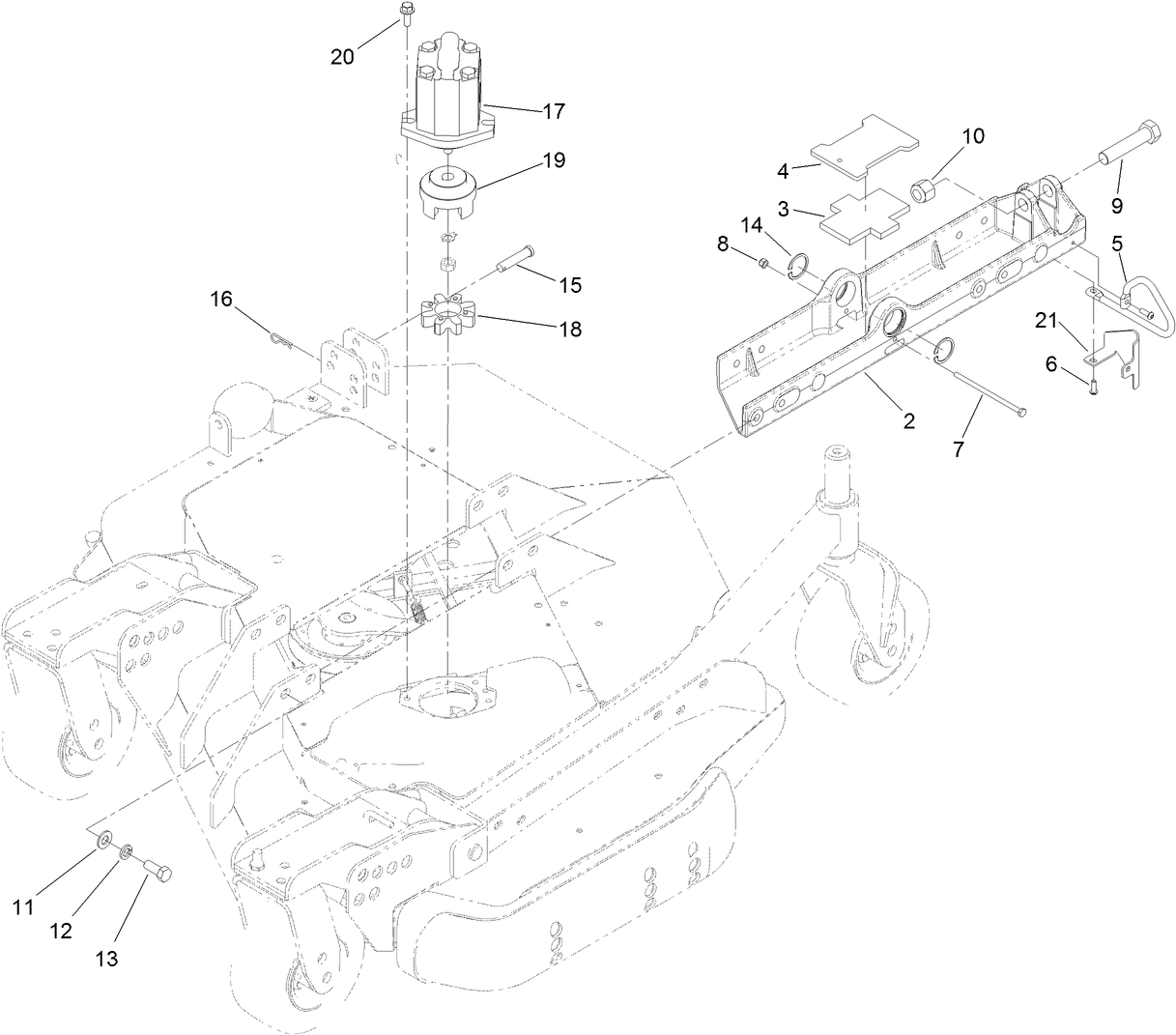 Left Deck Mount Assembly