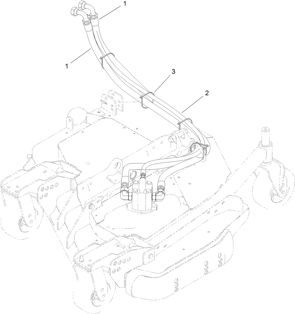 Left Deck Hose Routing Assembly