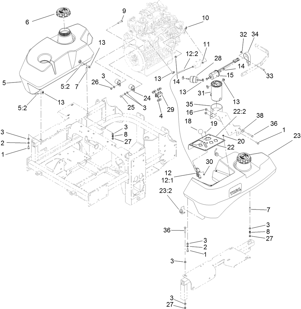Fuel System and Throttle Control Assembly