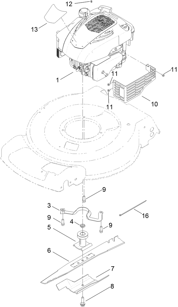 Engine and Blade Assembly