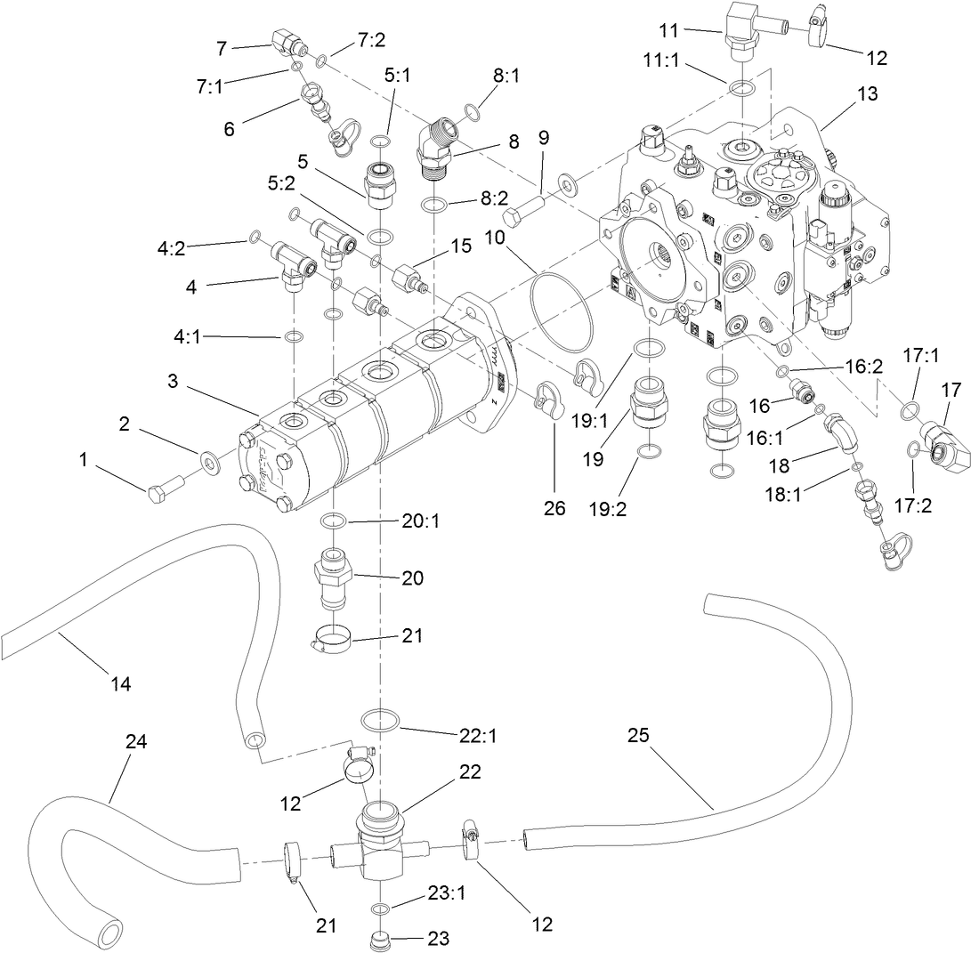 Piston Pump and Gear Pump Assembly