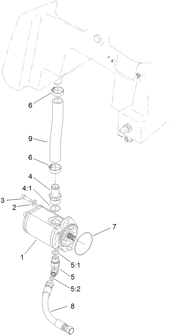 Hydraulic Mow  Gear Pump Assembly