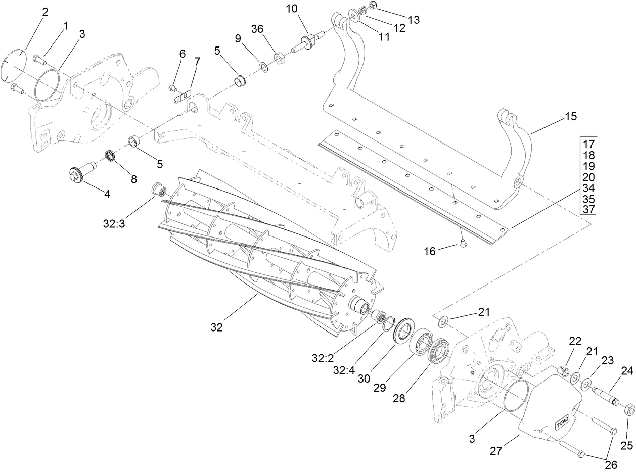 Reel and Bedbar Assembly
