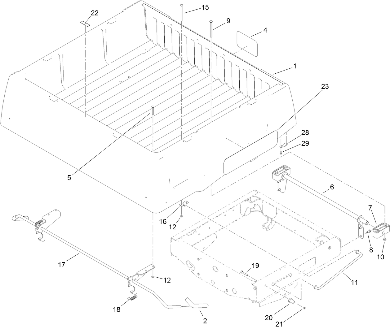 Cargo Bed Installation Assembly