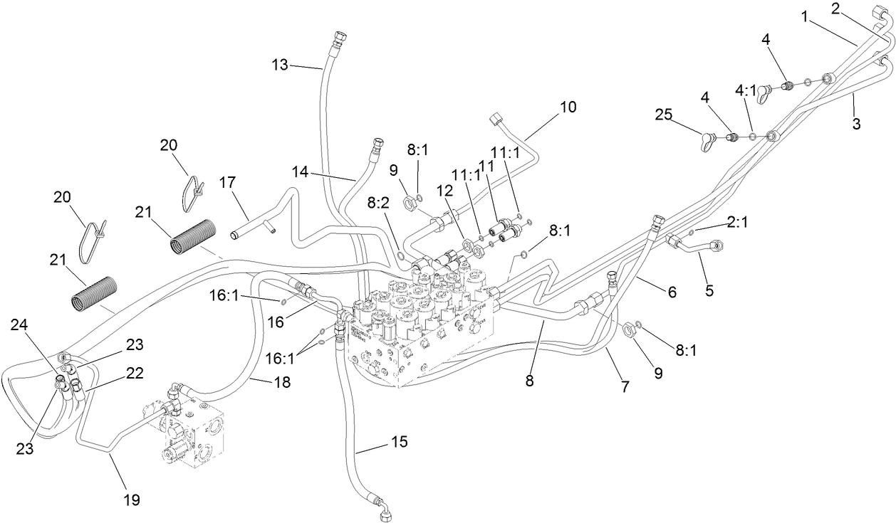 Lift, Steer and Fan Hydraulic Assembly