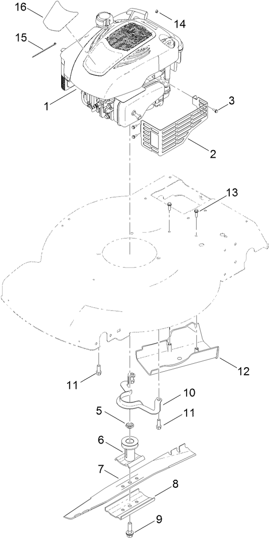 Engine and Blade Assembly