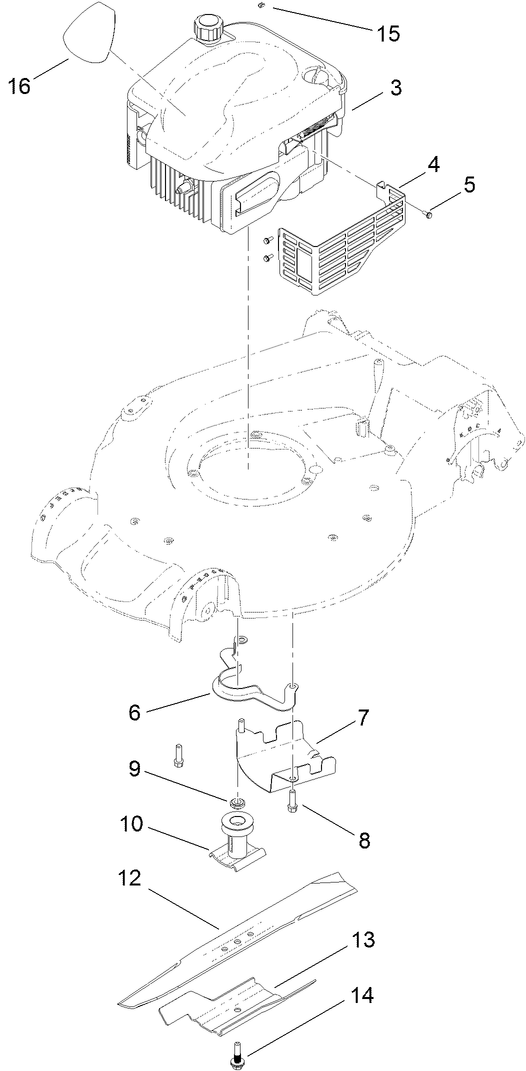 Engine and Blade Assembly