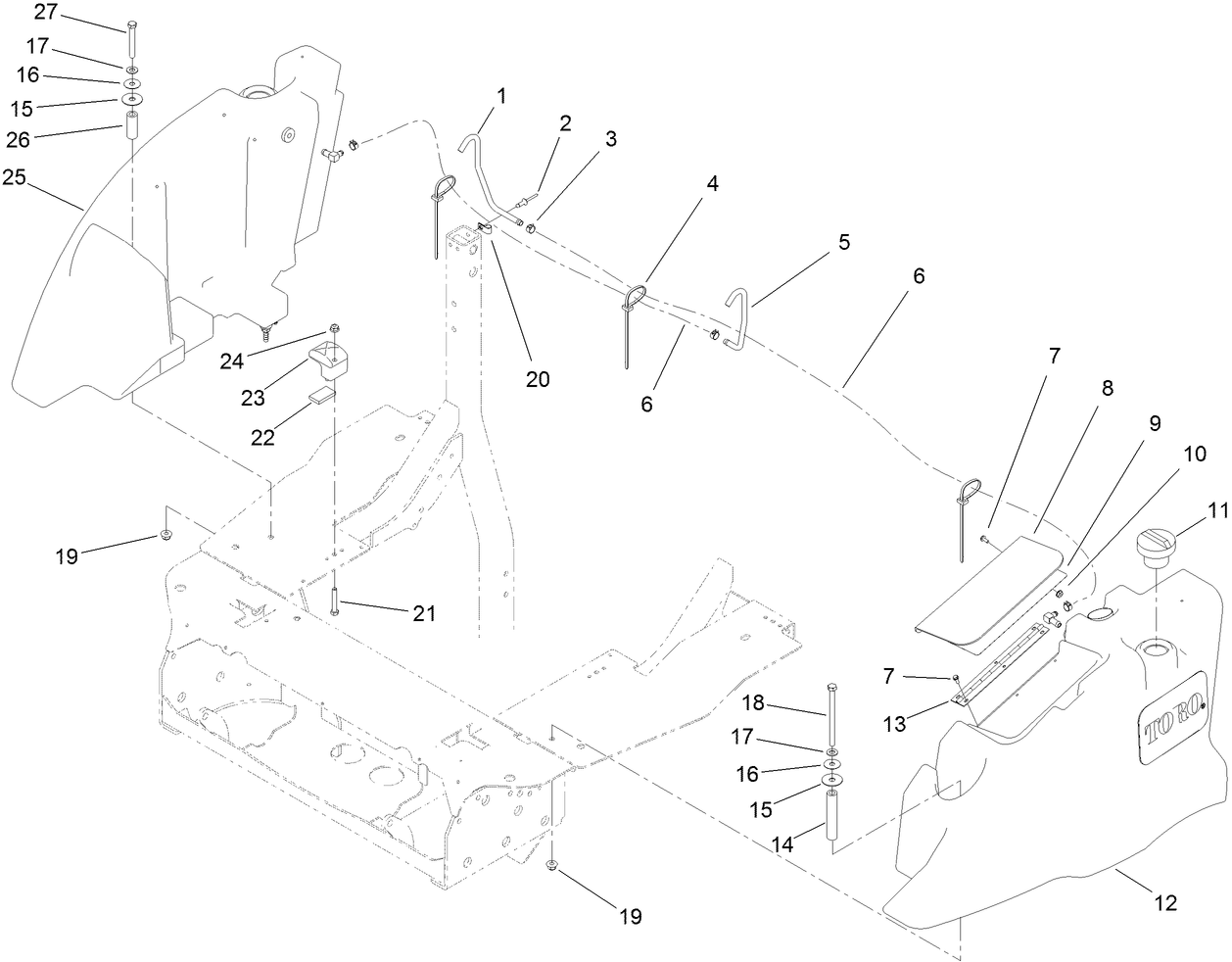 Left-Hand and Right-Hand Fuel Tank Assembly