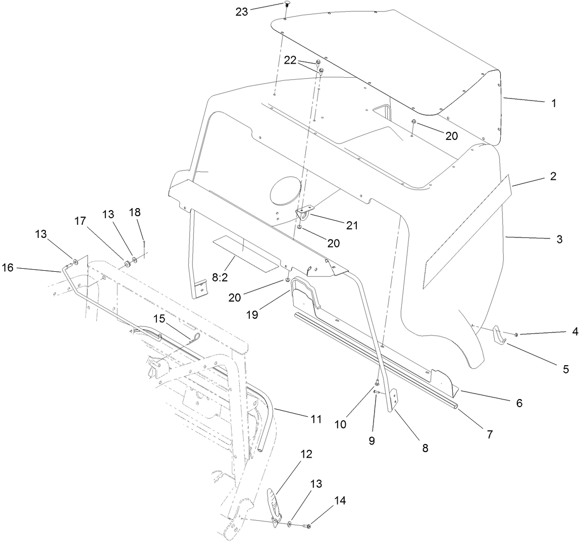 Hood and Screen Assembly
