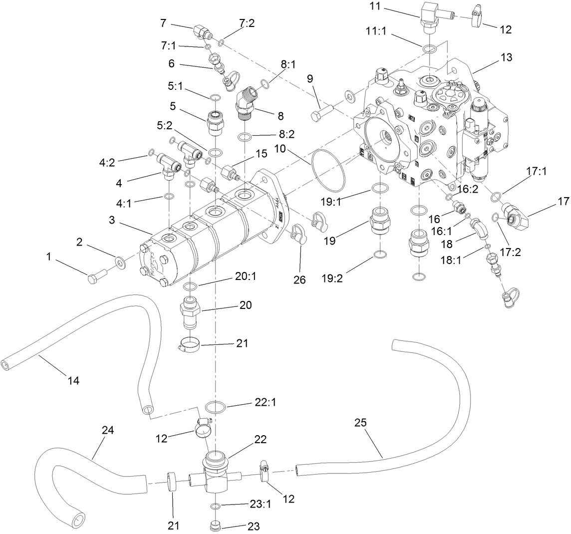 Piston Pump and Gear Pump Assembly